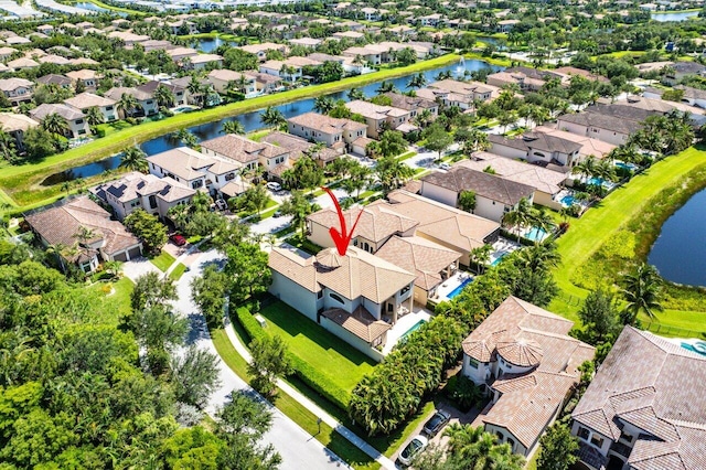 8199 Lost Creek Ln, Delray Beach, FL 33446 - aerial perspective of suburban area featuring a large body of water