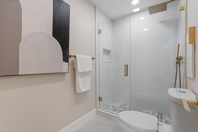 401 Vision Ct, Palm Beach Gardens, FL 33418 - bathroom featuring a stall shower and recessed lighting