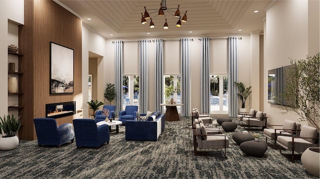13837 Hero Path, Delray Beach, FL 33484 - building lobby with a high ceiling and crown molding