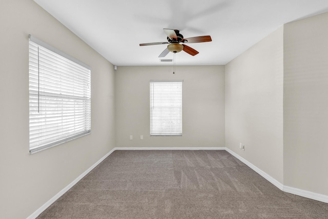 1360 39th Ave, Vero Beach, FL 32960 - carpeted empty room featuring ceiling fan and baseboards