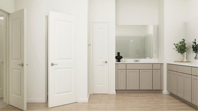1153 SE Crosswood Way, Port Saint Lucie, FL 34987 - bathroom with vanity and wood finished floors