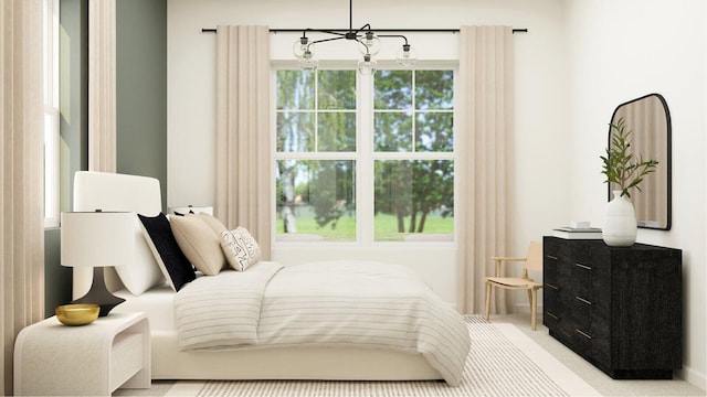 1153 SE Crosswood Way, Port Saint Lucie, FL 34987 - carpeted bedroom with a chandelier