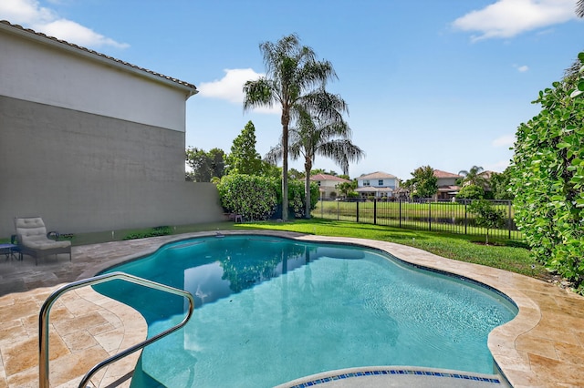 8110 Brigamar Isles Ave, Boynton Beach, FL 33473 - view of swimming pool featuring a fenced backyard and a patio