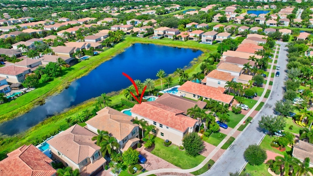 8110 Brigamar Isles Ave, Boynton Beach, FL 33473 - aerial perspective of suburban area with a large body of water