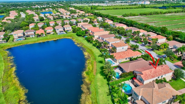8110 Brigamar Isles Ave, Boynton Beach, FL 33473 - aerial perspective of suburban area with a large body of water