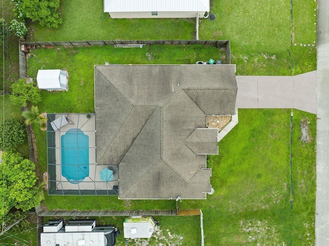397 SW Jeanne Ave, Port Saint Lucie, FL 34953 - bird's eye view of a pool area