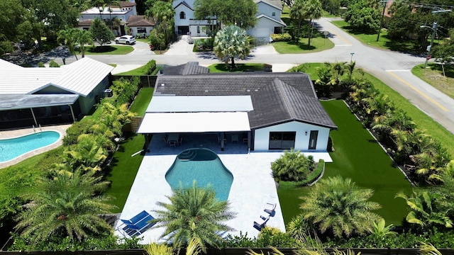 910 SW 21st St, Boca Raton, FL 33486 - aerial perspective of suburban area featuring a pool area