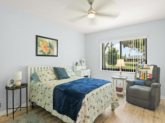 1706 Lakefront Blvd Unit D, Fort Pierce, FL 34982 - bedroom featuring wood finished floors and a ceiling fan