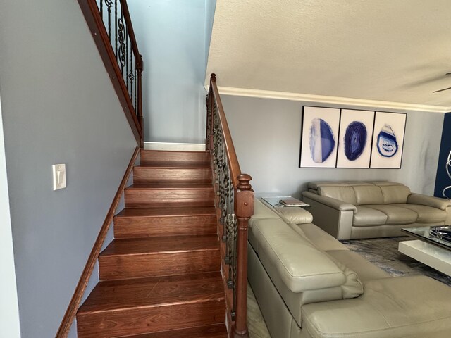 674 Springdale Cir, Palm Springs, FL 33461 - staircase with wood finished floors