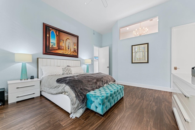 191 Sedona Way, Palm Beach Gardens, FL 33418 - bedroom with wood finished floors and a chandelier