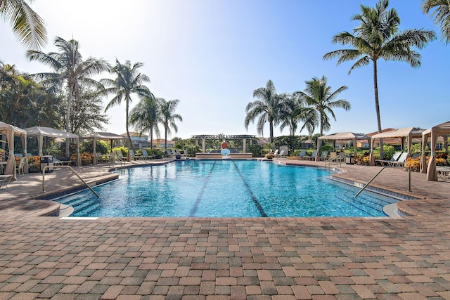 191 Sedona Way, Palm Beach Gardens, FL 33418 - community pool with a gazebo and a patio
