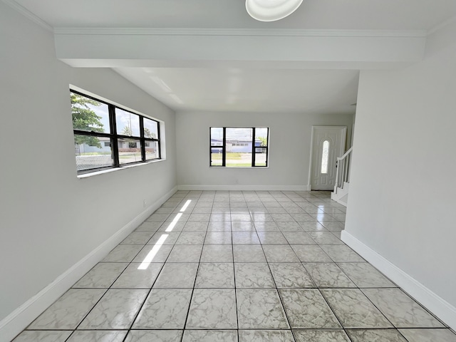 5163 Marion Pl, West Palm Beach, FL 33407 - empty room with baseboards and stairway