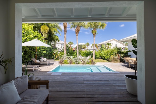 3245 Wymberly Dr, Jupiter, FL 33458 - outdoor pool featuring a deck