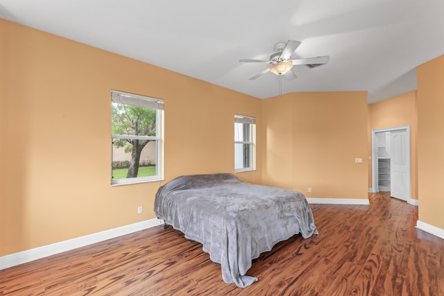 918 SW Blue Stem Way, Stuart, FL 34997 - bedroom with wood finished floors and a ceiling fan