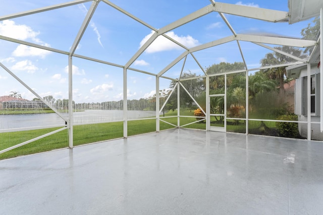 918 SW Blue Stem Way, Stuart, FL 34997 - view of patio / terrace featuring a water view and glass enclosure