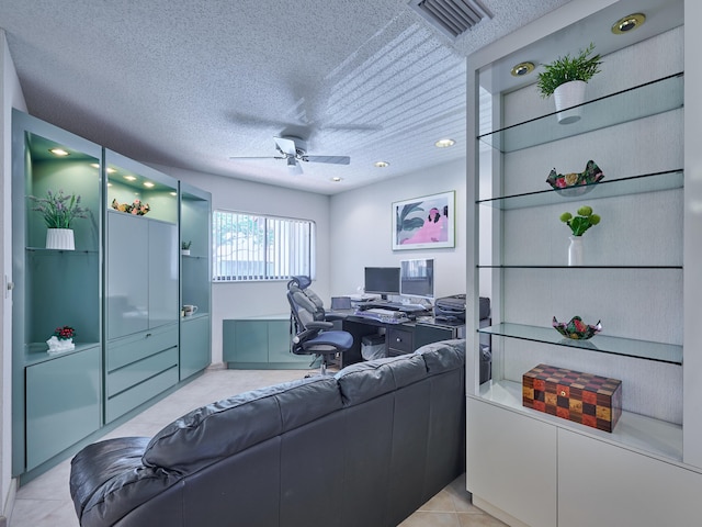 10828 Lake Palm Ln Unit 202, Boynton Beach, FL 33437 - office space featuring a ceiling fan and a textured ceiling