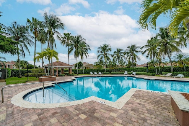 7832 Sonoma Springs Cir Unit 203, Lake Worth, FL 33463 - community pool with a gazebo and a patio