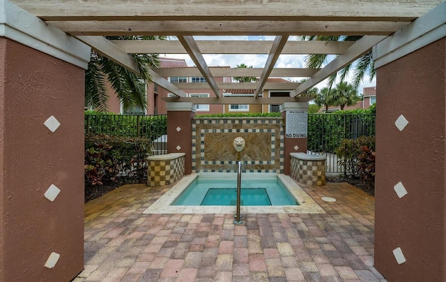 7832 Sonoma Springs Cir Unit 203, Lake Worth, FL 33463 - view of swimming pool with a pergola and a community hot tub