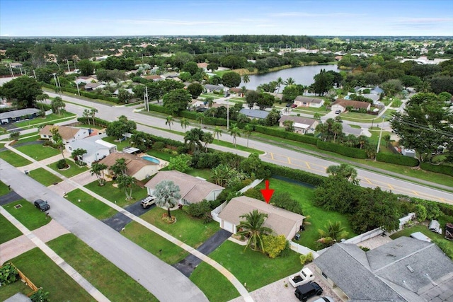 19309 Carolina Cir, Boca Raton, FL 33434 - aerial perspective of suburban area with a large body of water