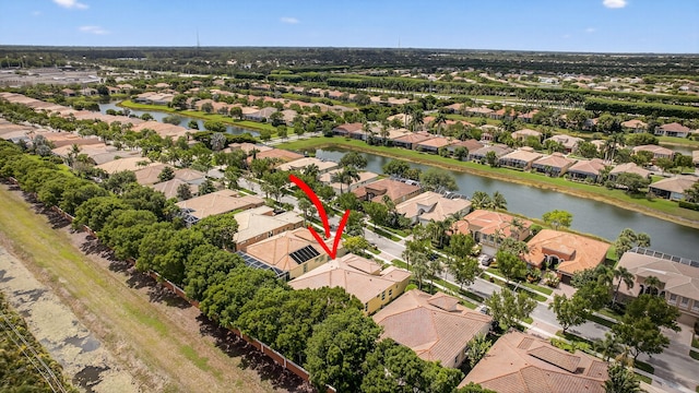 8873 Via Brilliante, Wellington, FL 33411 - aerial view of residential area featuring a nearby body of water