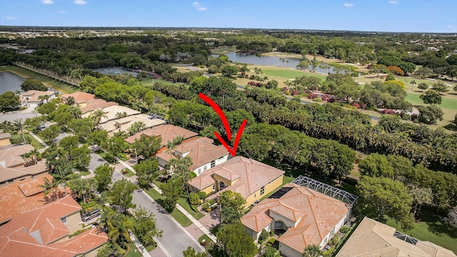 8873 Via Brilliante, Wellington, FL 33411 - aerial perspective of suburban area with a nearby body of water and a local golf course