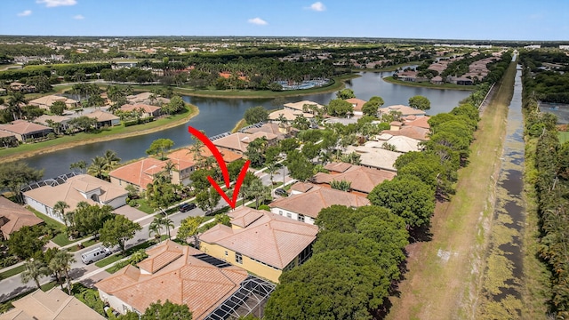 8873 Via Brilliante, Wellington, FL 33411 - aerial perspective of suburban area featuring a large body of water