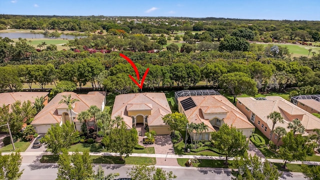 8873 Via Brilliante, Wellington, FL 33411 - aerial view of residential area featuring a large body of water and a golf course