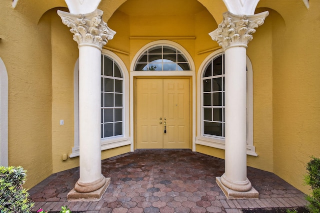 8873 Via Brilliante, Wellington, FL 33411 - entrance to property with stucco siding