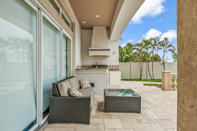 671 Indian River Dr, Melbourne, FL 32935 - view of patio / terrace featuring an outdoor living space