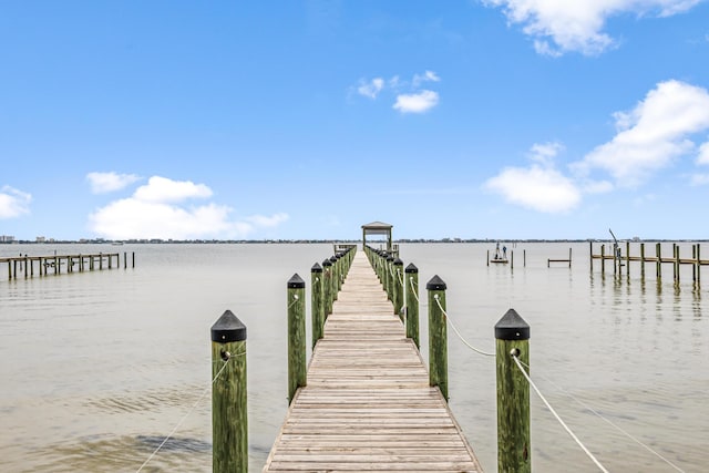 671 Indian River Dr, Melbourne, FL 32935 - dock area featuring a water view