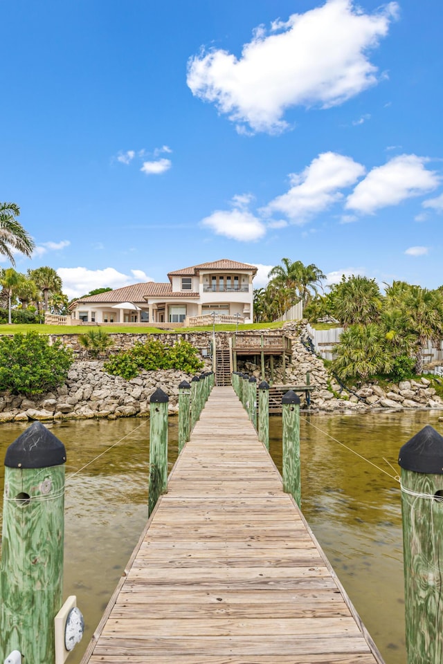 671 Indian River Dr, Melbourne, FL 32935 - dock area with a water view