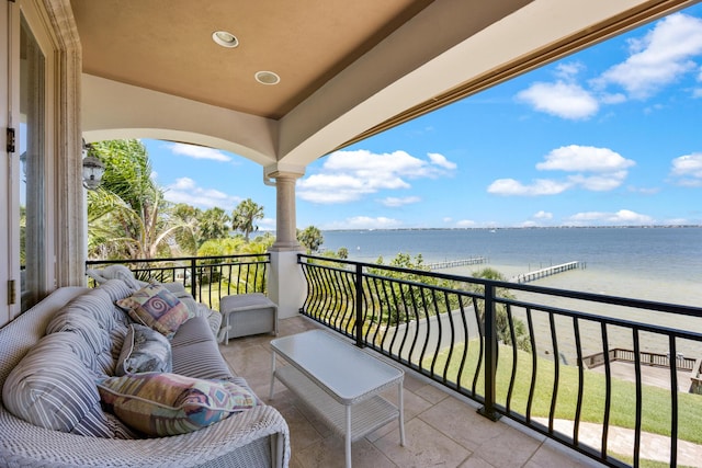 671 Indian River Dr, Melbourne, FL 32935 - balcony with a water view