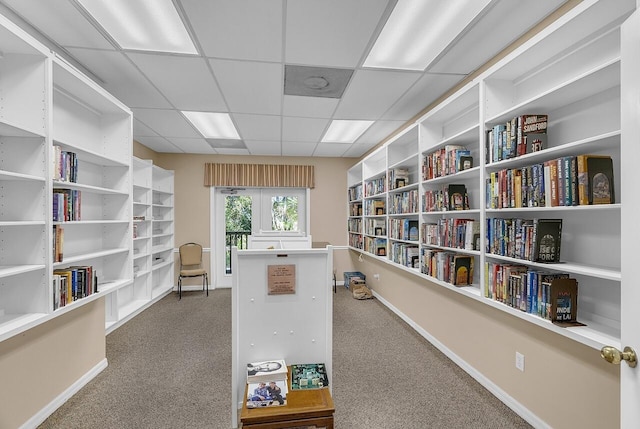 420 Hawthorne Ln, Vero Beach, FL 32962 - home office with carpet flooring and a paneled ceiling
