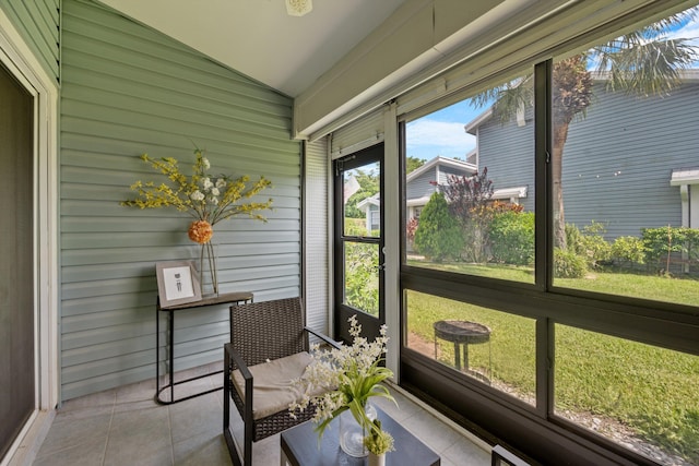 3809 Island Club Cir E, Lake Worth, FL 33462 - sunroom / solarium featuring vaulted ceiling