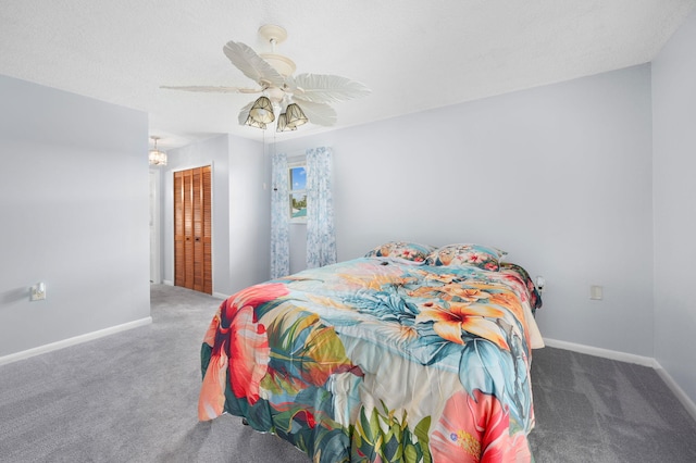 5647 SE Sailfish Way, Stuart, FL 34997 - bedroom featuring carpet floors and ceiling fan
