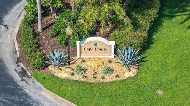 3733 Cape Pointe Cir, Jupiter, FL 33477 - community / neighborhood sign featuring a lawn