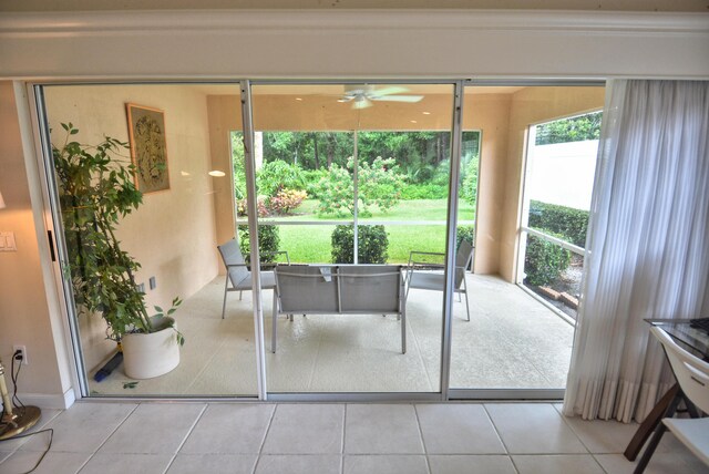 715 SW Balmoral Trce, Stuart, FL 34997 - sunroom with ceiling fan