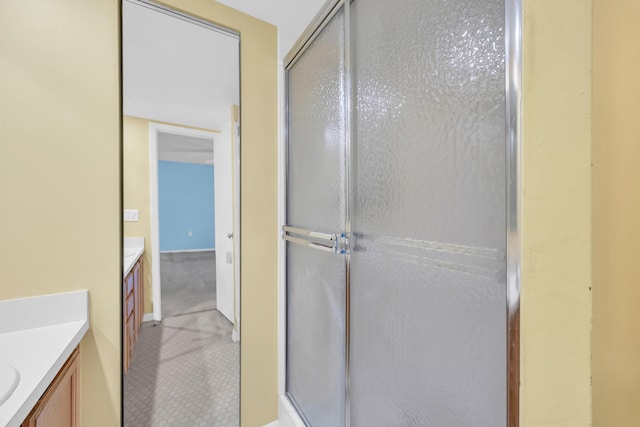 5693 SE Windsong Ln Unit 545, Stuart, FL 34997 - full bath with vanity and a shower stall
