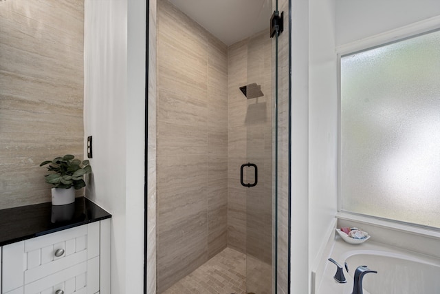 6572 Brookhurst Cir, Lake Worth, FL 33463 - bathroom with a stall shower and a bath