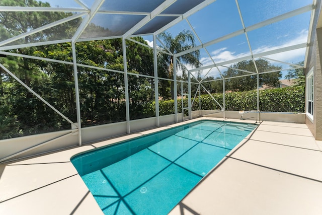3002 SE Brierwood Pl, Stuart, FL 34997 - view of pool featuring a patio and glass enclosure