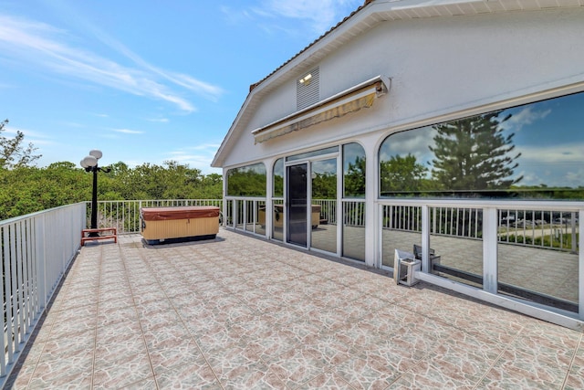 163 Pepper Ln, Jensen Beach, FL 34957 - view of patio / terrace featuring a hot tub