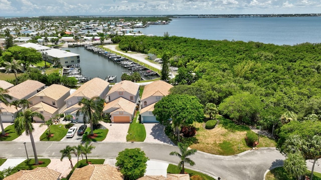 163 Pepper Ln, Jensen Beach, FL 34957 - aerial view of residential area with a nearby body of water