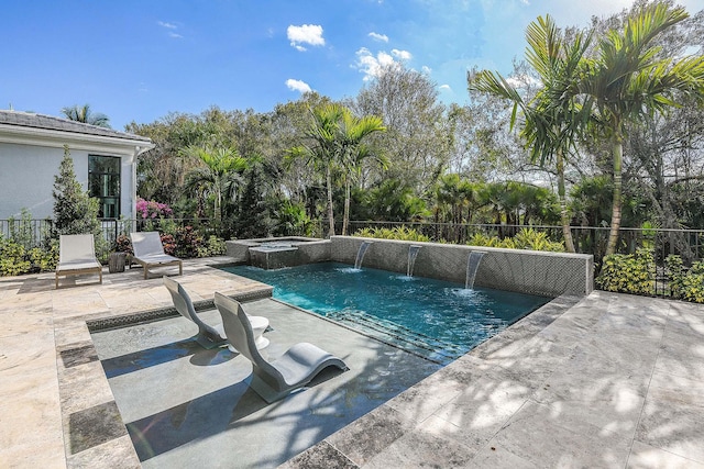 13405 Artisan Cir, Palm Beach Gardens, FL 33418 - view of pool with a patio and a pool with connected hot tub