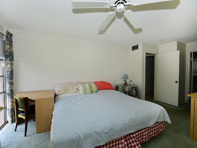 2 Golfs Edge Unit F, West Palm Beach, FL 33417 - carpeted bedroom featuring ceiling fan