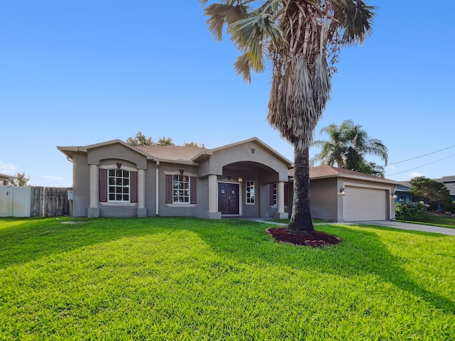 2081 SW Burlington St, Port Saint Lucie, FL 34984 - ranch-style home with stucco siding, a garage, and driveway