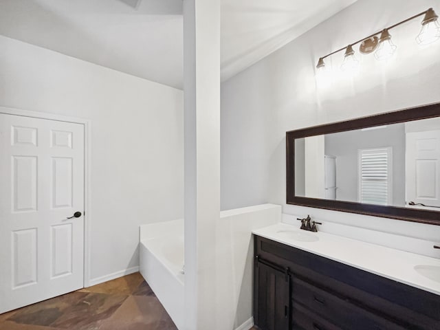 2081 SW Burlington St, Port Saint Lucie, FL 34984 - full bathroom with double vanity and a bath