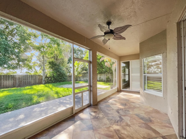 2081 SW Burlington St, Port Saint Lucie, FL 34984 - unfurnished sunroom with ceiling fan