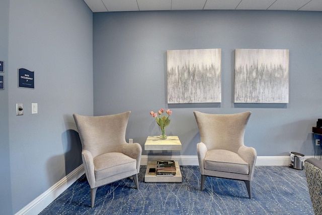 14723 Cumberland Dr Unit 404B, Delray Beach, FL 33446 - sitting room with baseboards and a paneled ceiling