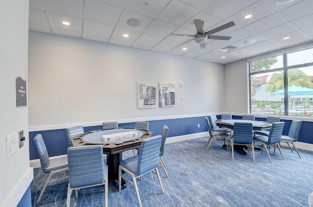 14723 Cumberland Dr Unit 404B, Delray Beach, FL 33446 - dining space with baseboards and ceiling fan