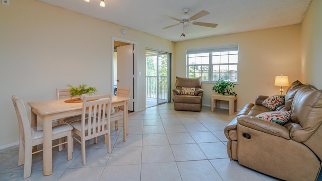 1563 SE Royal Green Cir Unit B-204, Port Saint Lucie, FL 34952 - living area featuring ceiling fan and light tile patterned flooring